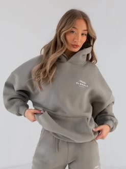 Italia Oversized Hoodie - Stone Grey -Trend Wear Sales 201BWGREY 04D