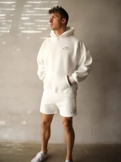 Italia Relaxed Hoodie - Flat White -Trend Wear Sales 201MBFlatWhite 01D