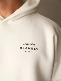 Italia Relaxed Hoodie - Flat White -Trend Wear Sales 201MBFlatWhite 02D