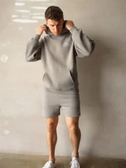 Italia Relaxed Hoodie - Stone Grey -Trend Wear Sales 201MBStoneGrey 01D