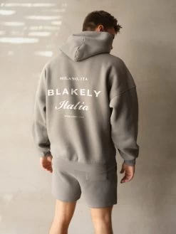 Italia Relaxed Hoodie - Stone Grey -Trend Wear Sales 201MBStoneGrey 05D