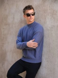 Huxley Knit Jumper - Utility Blue -Trend Wear Sales 2025UtilityBlue 04D