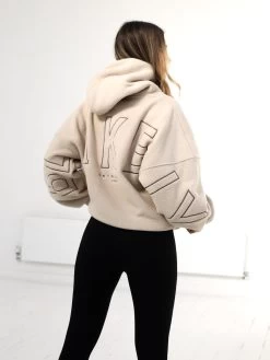 Borg Isabel Oversized Hoodie - Tan -Trend Wear Sales 2035Tan 01D