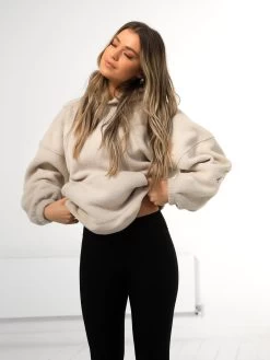 Borg Isabel Oversized Hoodie - Tan -Trend Wear Sales 2035Tan 03D