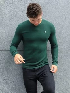 Mason Knit Jumper - Dark Green -Trend Wear Sales 2041AGreen01D