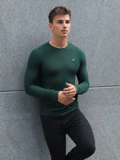 Mason Knit Jumper - Dark Green -Trend Wear Sales 2041AGreen03D