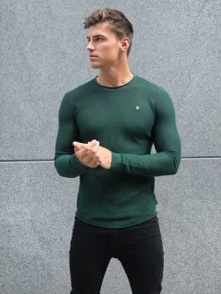 Mason Knit Jumper - Dark Green