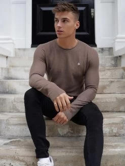 Mason Knit Jumper - Brown 9 Mason Knit Jumper - Brown -Trend Wear Sales 2041BrownD 3