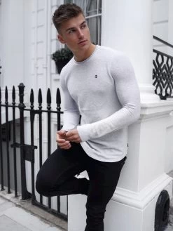Mason Knit Jumper - Marl White -Trend Wear Sales 2041WhiteMarlD LEAD