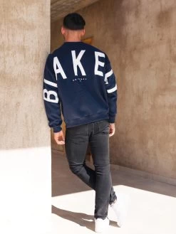 Idris Oversized Jumper - Dark Navy -Trend Wear Sales 2046ADNAVY02