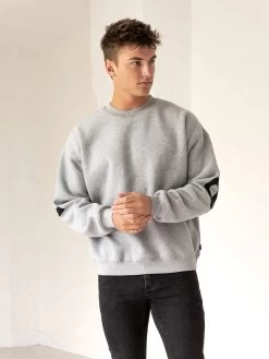 Idris Oversized Jumper - Marl Grey -Trend Wear Sales 2046AGreyMarl 04D