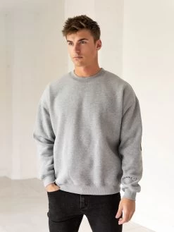 Idris Oversized Jumper - Marl Grey -Trend Wear Sales 2046AGreyMarl 05D