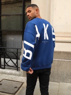 Idris Oversized Jumper - Midnight Blue -Trend Wear Sales 2046A NAVY 02