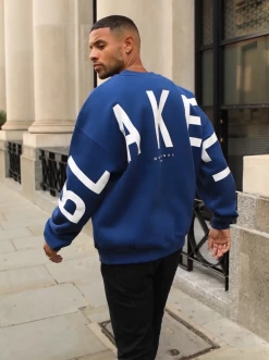 Idris Oversized Jumper - Midnight Blue -Trend Wear Sales 2046A NAVY 03