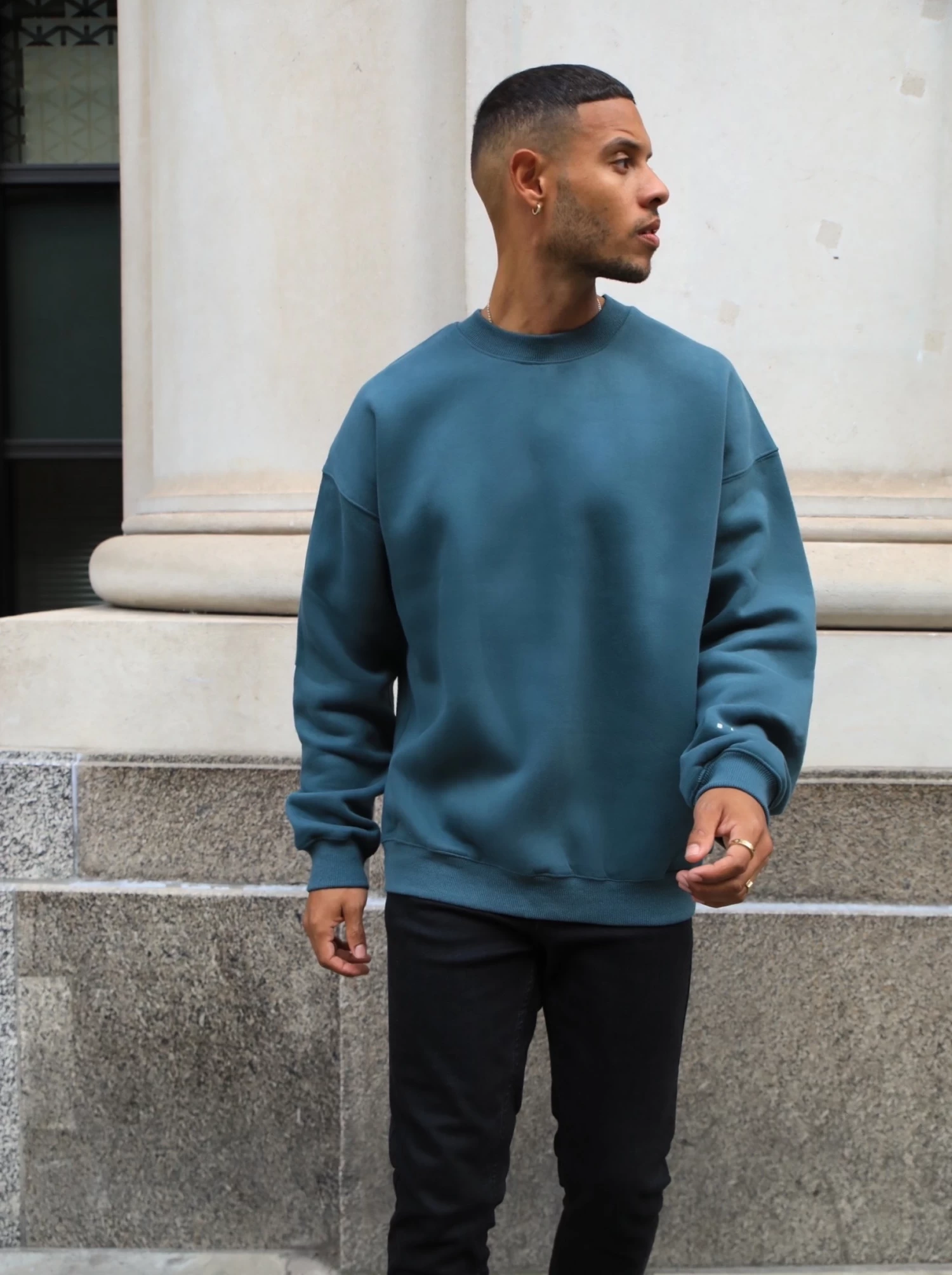 Idris Oversized Jumper - Teal Green 4 Idris Oversized Jumper - Teal Green - Image 2