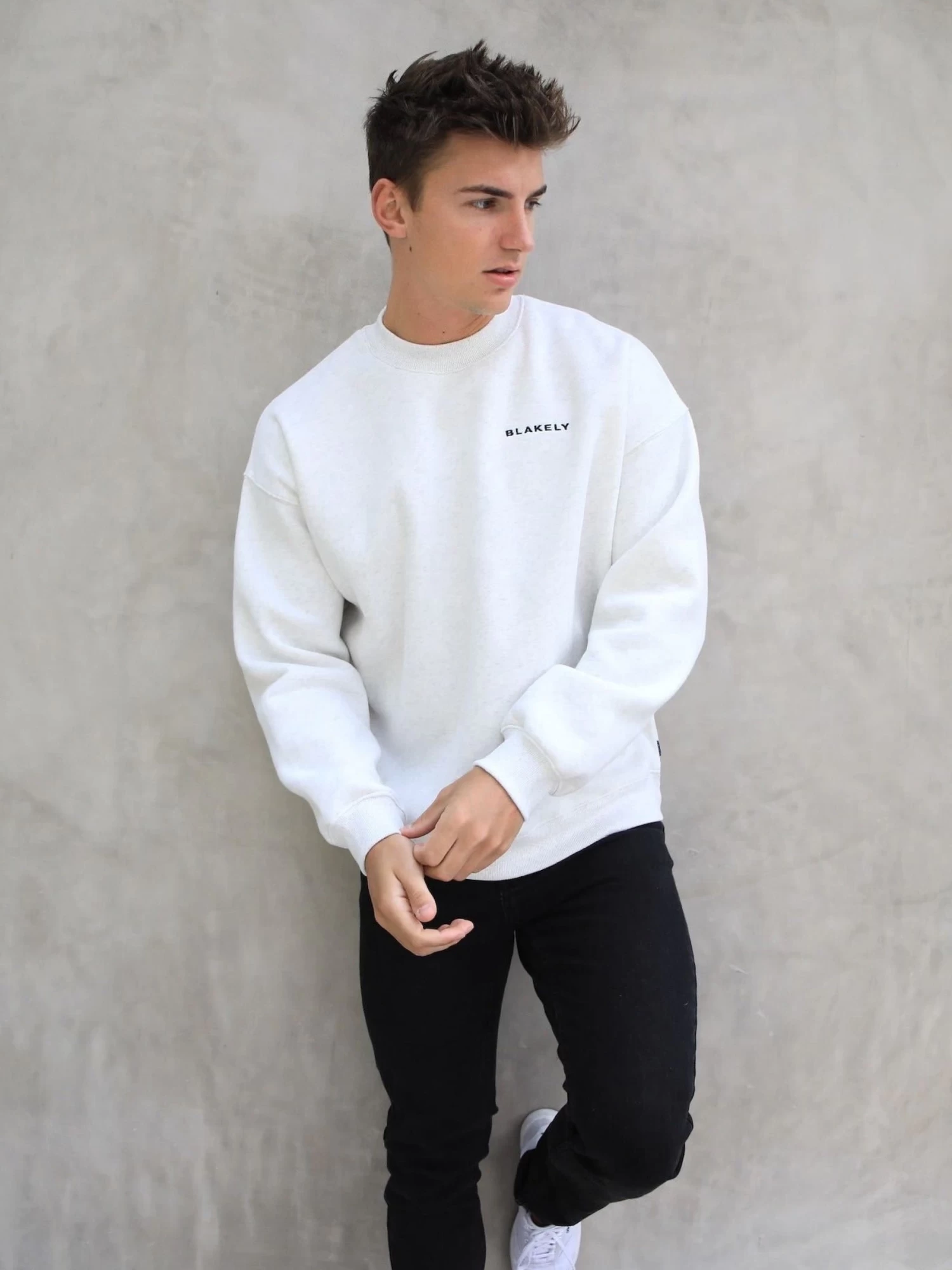 Series Relaxed Jumper - Marl White 4 Series Relaxed Jumper - Marl White - Image 2