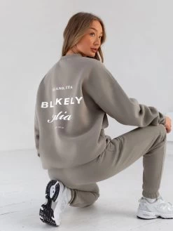 Italia Oversized Jumper - Stone Grey -Trend Wear Sales 216BWGrey 01D