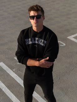 Varsity Relaxed Jumper - Black 13 Varsity Relaxed Jumper - Black -Trend Wear Sales 216VARBlackD 2