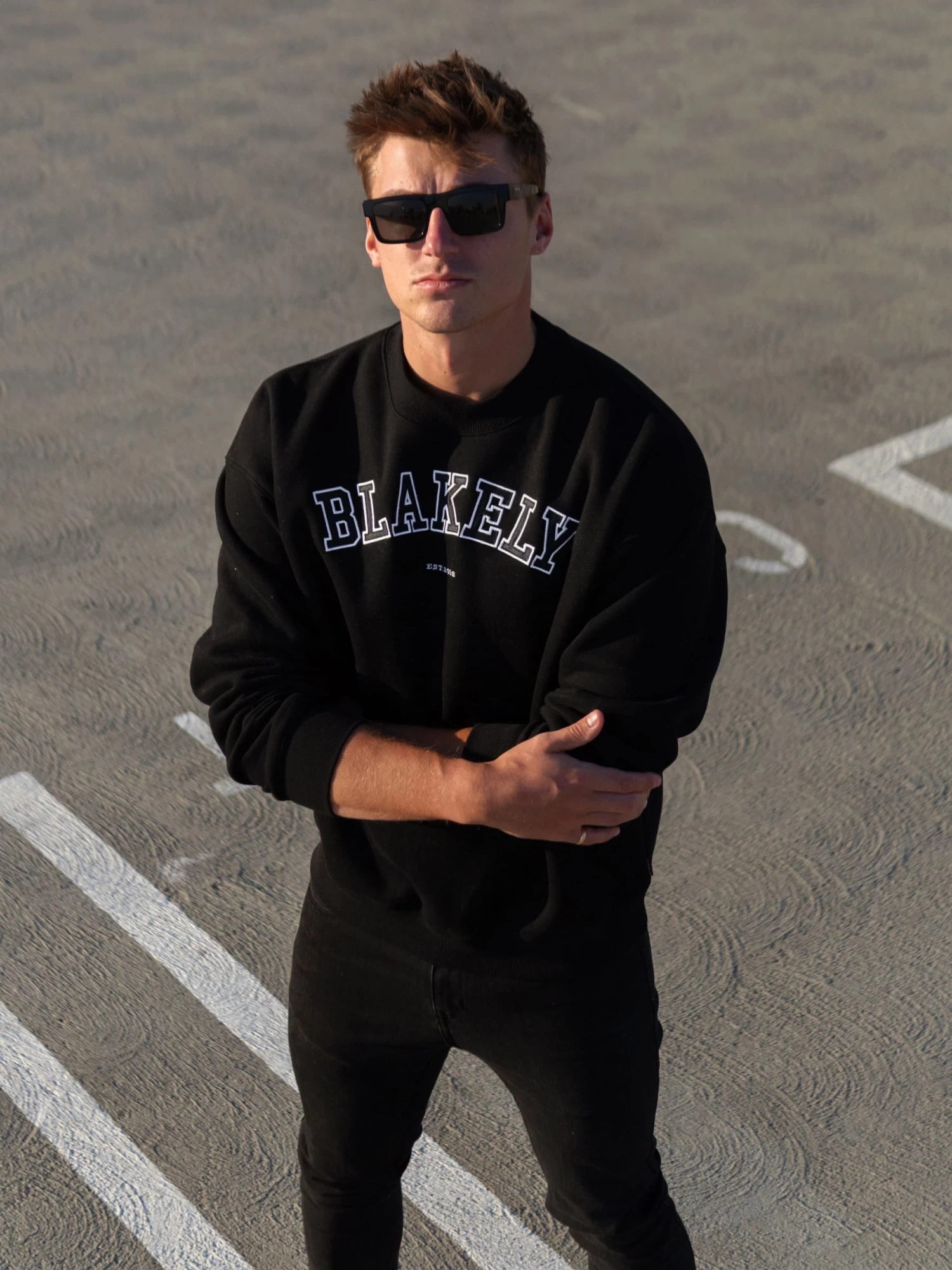 Varsity Relaxed Jumper - Black 8 Varsity Relaxed Jumper - Black - Image 6