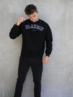 Varsity Relaxed Jumper - Black 11 Varsity Relaxed Jumper - Black -Trend Wear Sales 216VARBlackD 3