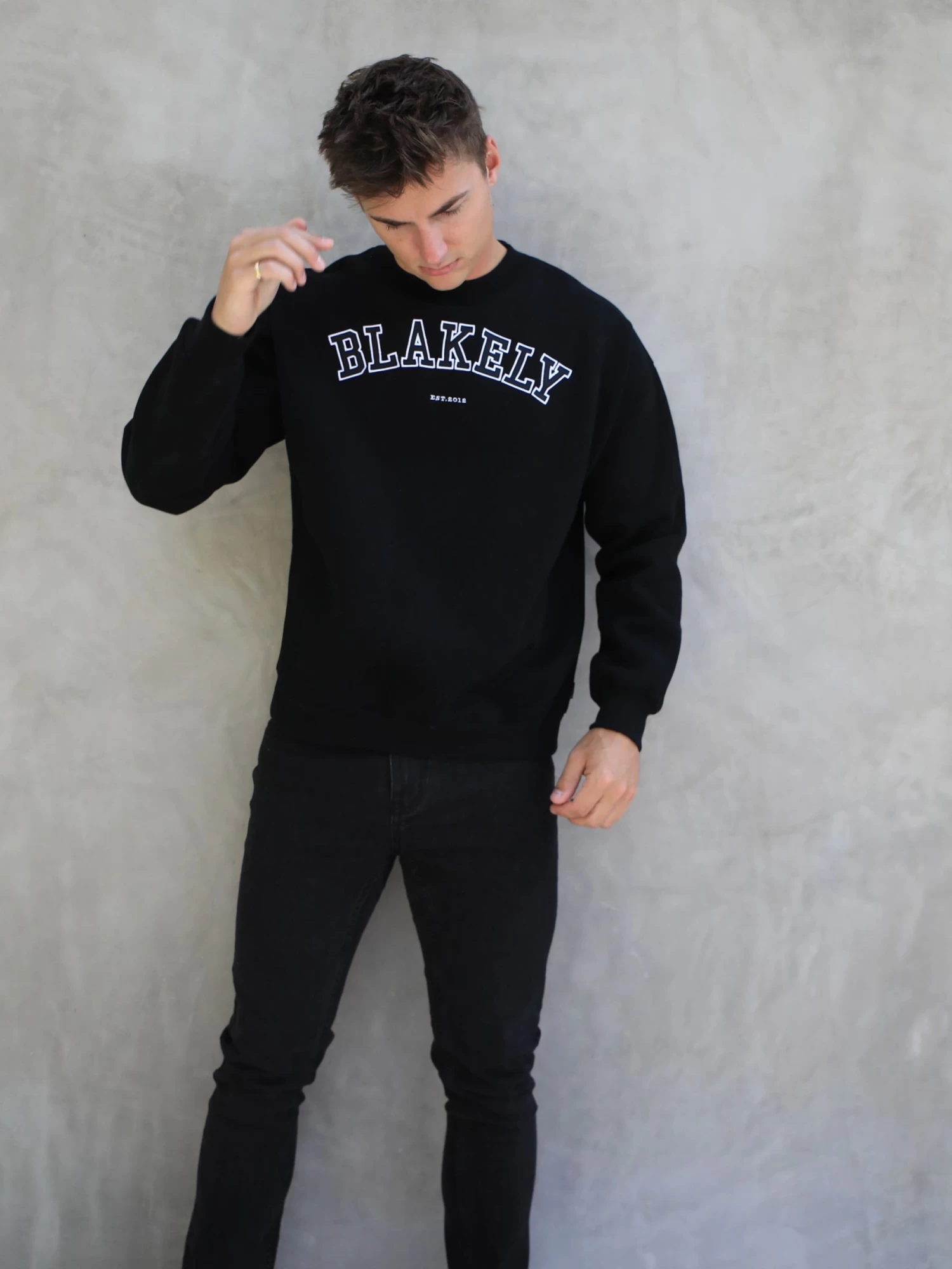 Varsity Relaxed Jumper - Black 6 Varsity Relaxed Jumper - Black - Image 4
