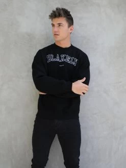 Varsity Relaxed Jumper - Black 10 Varsity Relaxed Jumper - Black -Trend Wear Sales 216VARBlackD 4