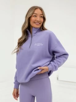 Ultimate 1/4 Zip Jumper - Lilac 10 Ultimate 1/4 Zip Jumper - Lilac -Trend Wear Sales 218GLILAC03