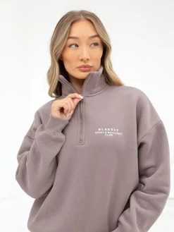 Ultimate 1/4 Zip Jumper - Pink Taupe 10 Ultimate 1/4 Zip Jumper - Pink Taupe -Trend Wear Sales 218GTAUPE04