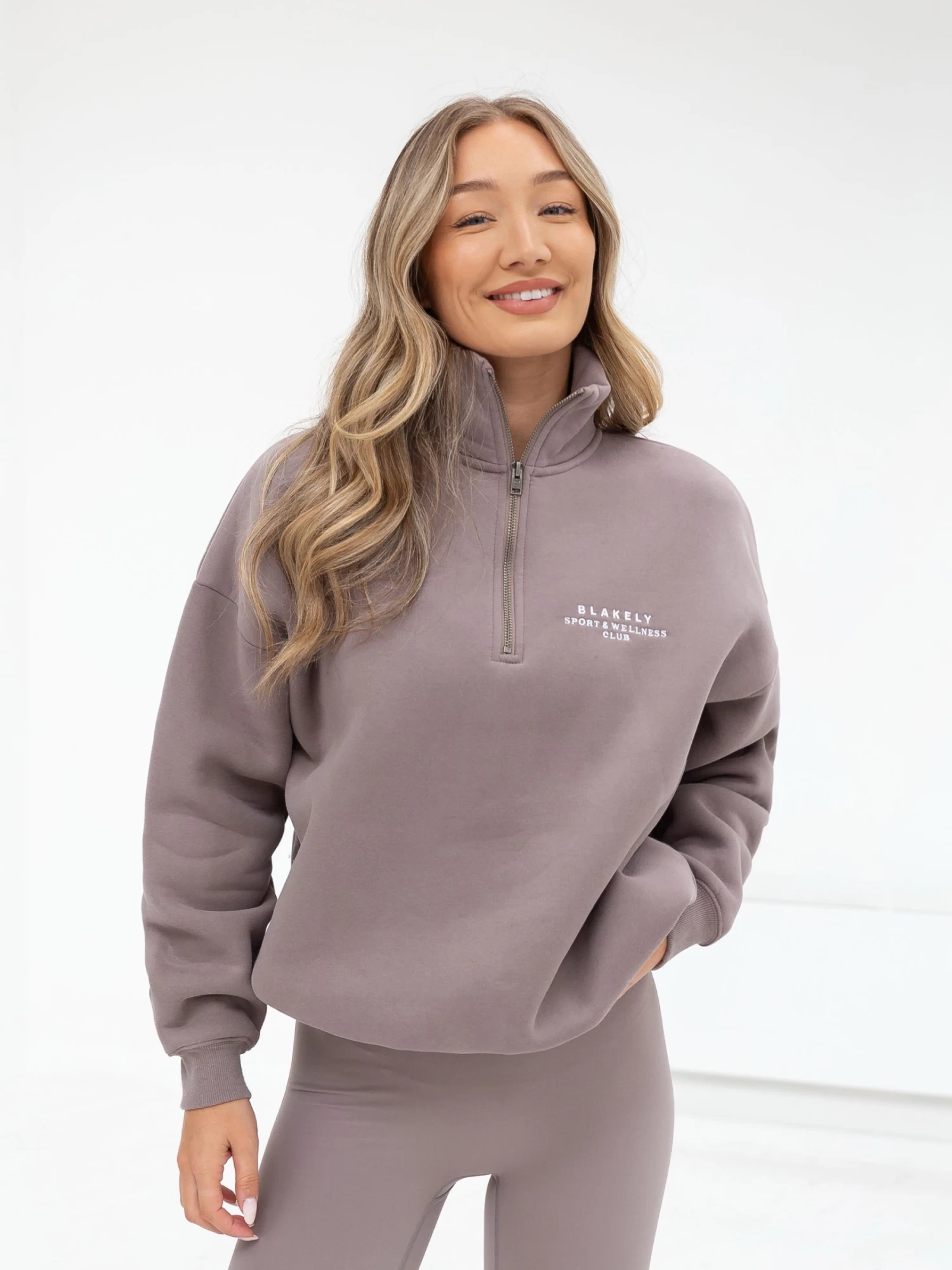 Ultimate 1/4 Zip Jumper - Pink Taupe 3 Ultimate 1/4 Zip Jumper - Pink Taupe