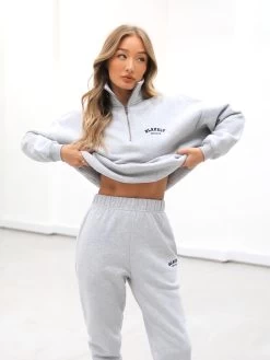 Heritage 1/4 Zip Jumper - Marl Grey -Trend Wear Sales 219VWMarlGrey 12D