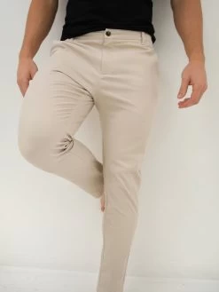 Kingsley Slim Fit Tailored Chinos - Beige