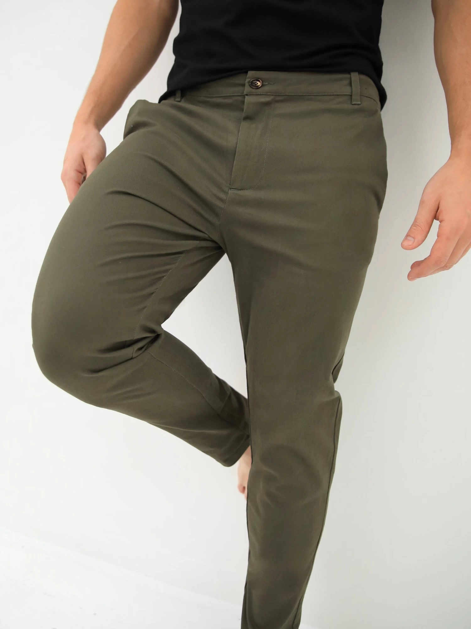 Kingsley Slim Fit Tailored Chinos - Khaki 3 Kingsley Slim Fit Tailored Chinos - Khaki