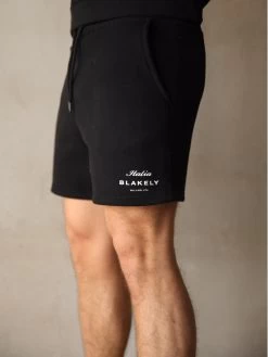 Italia Relaxed Jogger Shorts - Black 12 Italia Relaxed Jogger Shorts - Black -Trend Wear Sales 2219BBlack 02D