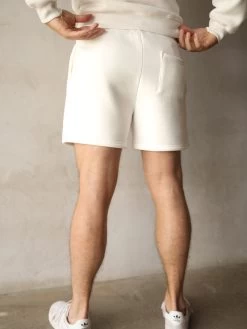 Italia Relaxed Jogger Shorts - Flat White -Trend Wear Sales 2219BFlatWhite 02D