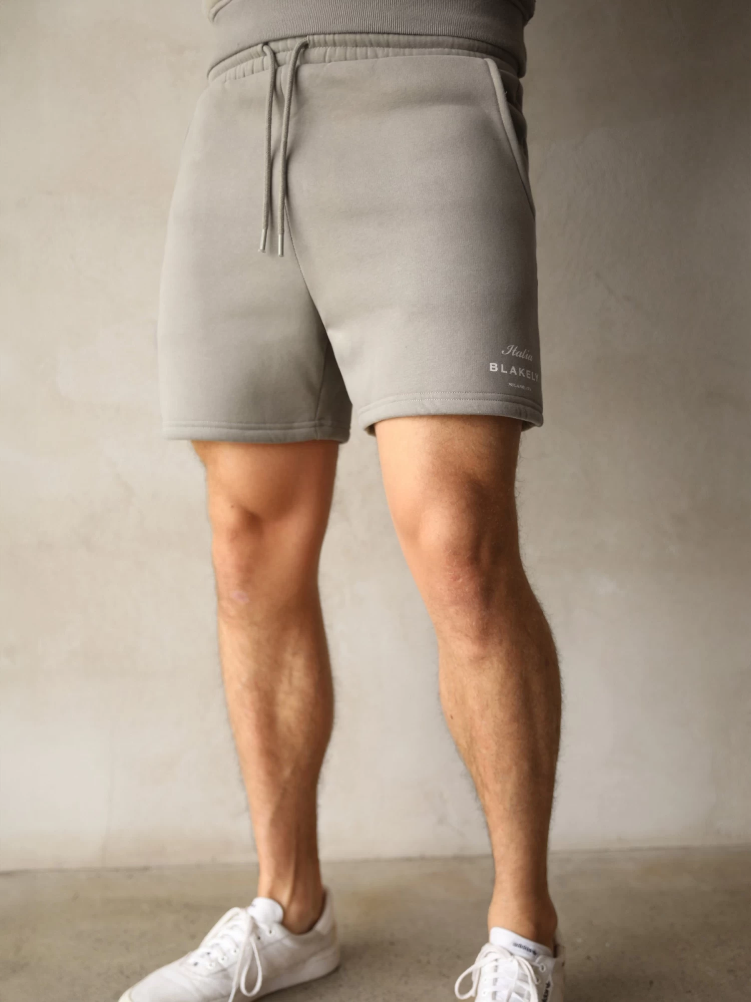 Italia Relaxed Jogger Shorts - Stone Grey 4 Italia Relaxed Jogger Shorts - Stone Grey - Image 2