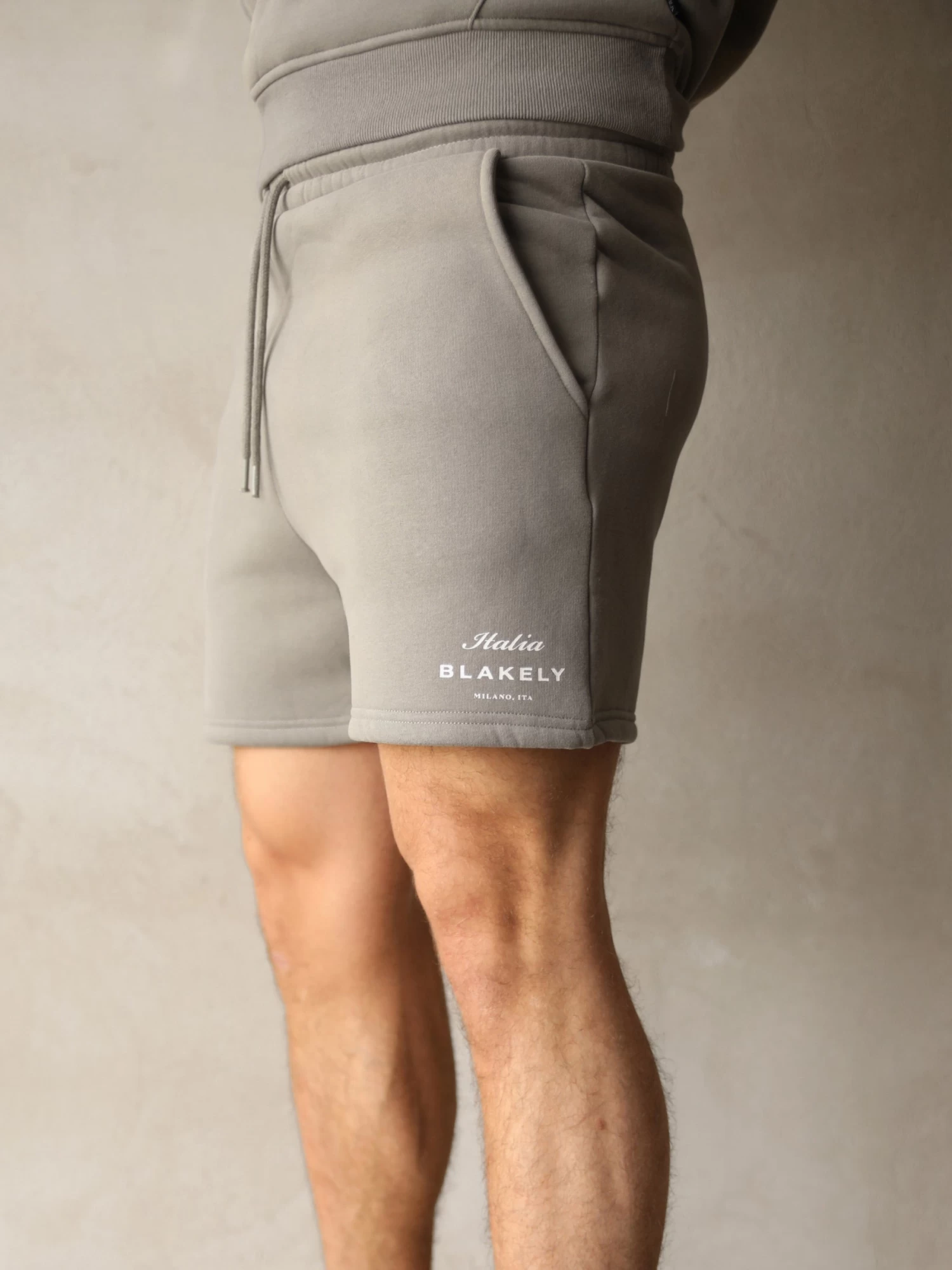 Italia Relaxed Jogger Shorts - Stone Grey 7 Italia Relaxed Jogger Shorts - Stone Grey - Image 5