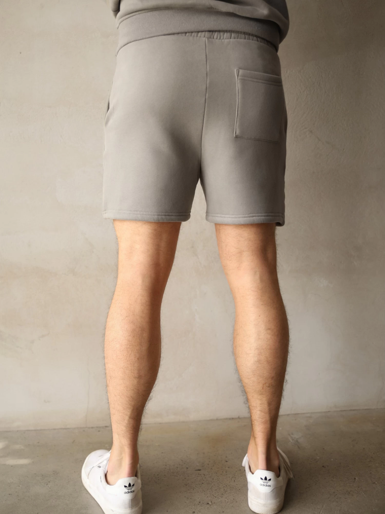 Italia Relaxed Jogger Shorts - Stone Grey 8 Italia Relaxed Jogger Shorts - Stone Grey - Image 6