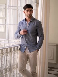 Odessa Pinstripe Shirt - Navy 9 Odessa Pinstripe Shirt - Navy -Trend Wear Sales 2238NAVYD 1