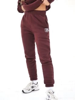 Initial Sweatpants - Dark Burgundy -Trend Wear Sales 224CW2Burgundy 01D