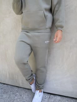 Varsity Relaxed Sweatpants - Safari Green -Trend Wear Sales 224VARD
