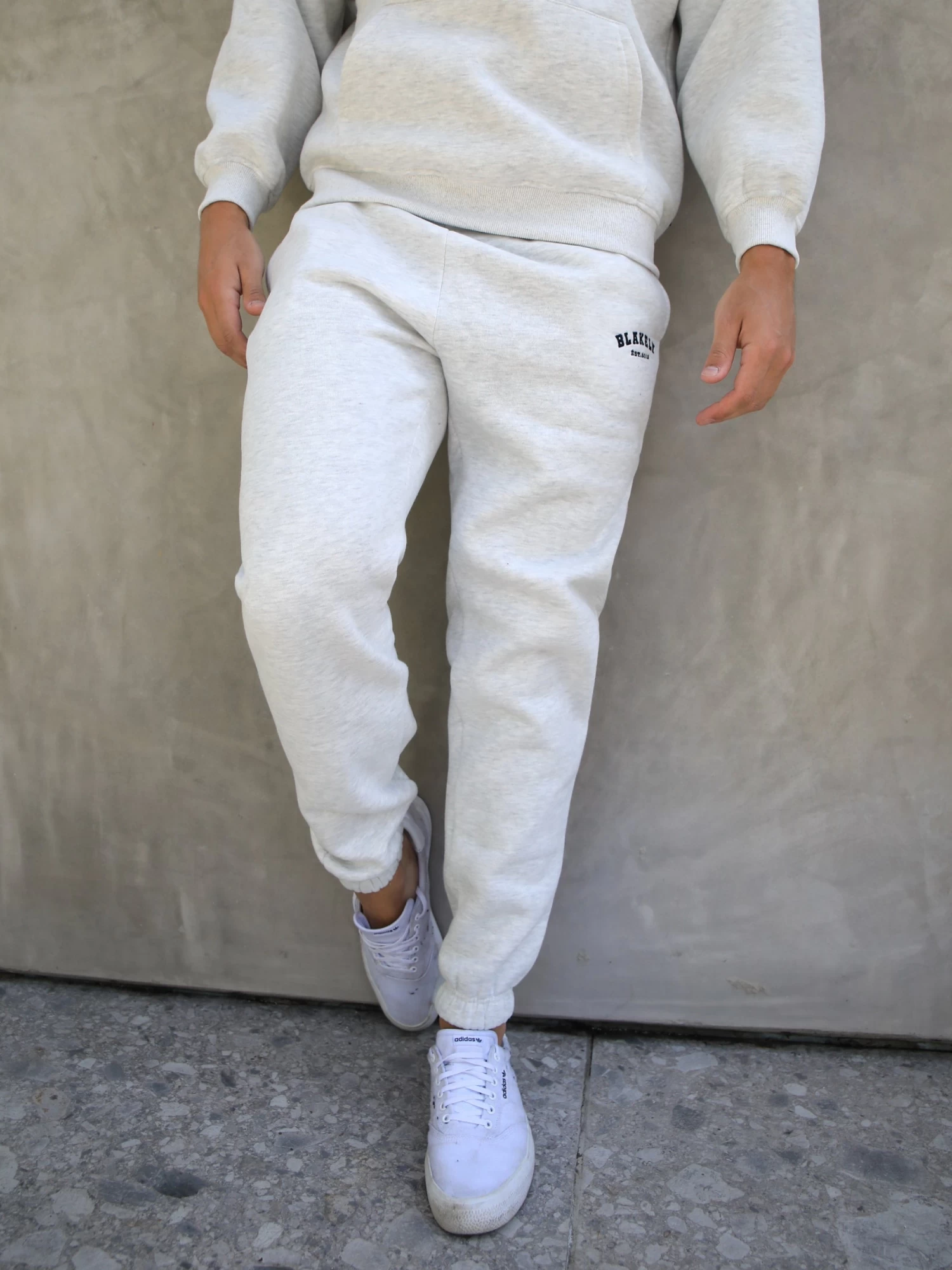 Varsity Relaxed Sweatpants - Marl White 8 Varsity Relaxed Sweatpants - Marl White - Image 6