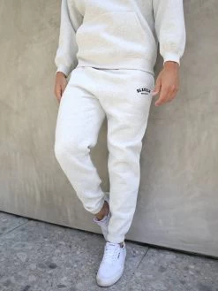Varsity Relaxed Sweatpants - Marl White 10 Varsity Relaxed Sweatpants - Marl White -Trend Wear Sales 224VARGreyD 3