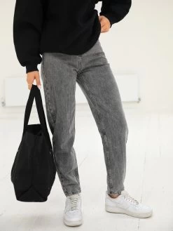 Mom Jeans - Grey 14 Mom Jeans - Grey -Trend Wear Sales 2270MOMJEANS GREYD 4