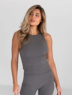 Sofia Soft Vest - Charcoal -Trend Wear Sales 2271YCharcoal 04D