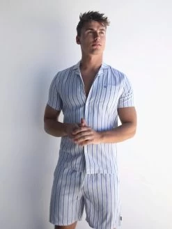 Assisi Stripe Shirt - Blue 10 Assisi Stripe Shirt - Blue -Trend Wear Sales 2290Blue 05LEADD