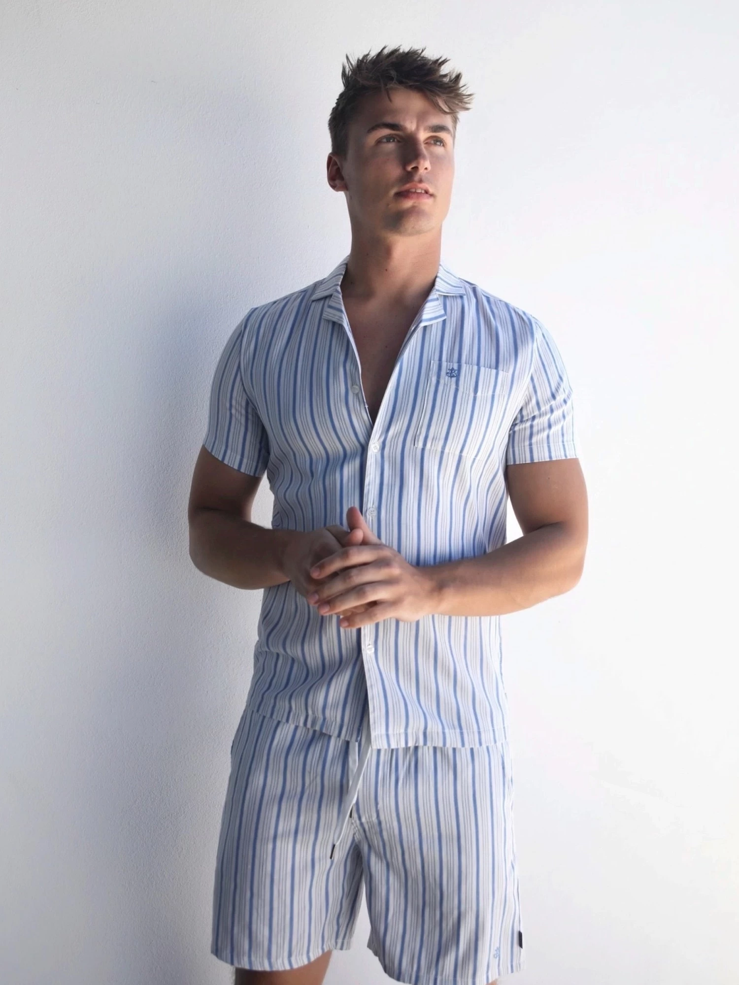 Assisi Stripe Shirt - Blue 5 Assisi Stripe Shirt - Blue - Image 3