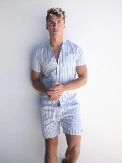 Assisi Stripe Shirt - Blue 13 Assisi Stripe Shirt - Blue -Trend Wear Sales 2290Blue 08D