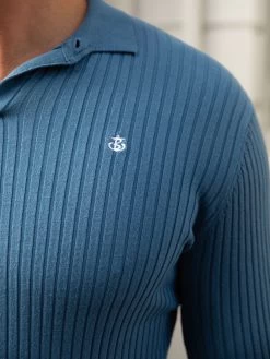 Salisbury Ribbed Polo - Blue 11 Salisbury Ribbed Polo - Blue -Trend Wear Sales 2291Blue 06D