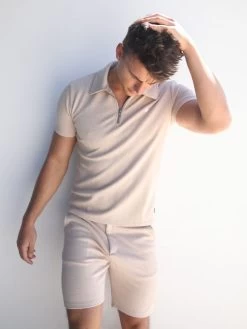 Positano Polo Shirt - Tan -Trend Wear Sales 2346TAND 1
