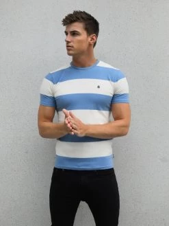Alassio Stripe T-Shirt - Blue -Trend Wear Sales 2375BLUED 1 bb08b325 a2d6 4666 9d82 f18fd2dc3e7c
